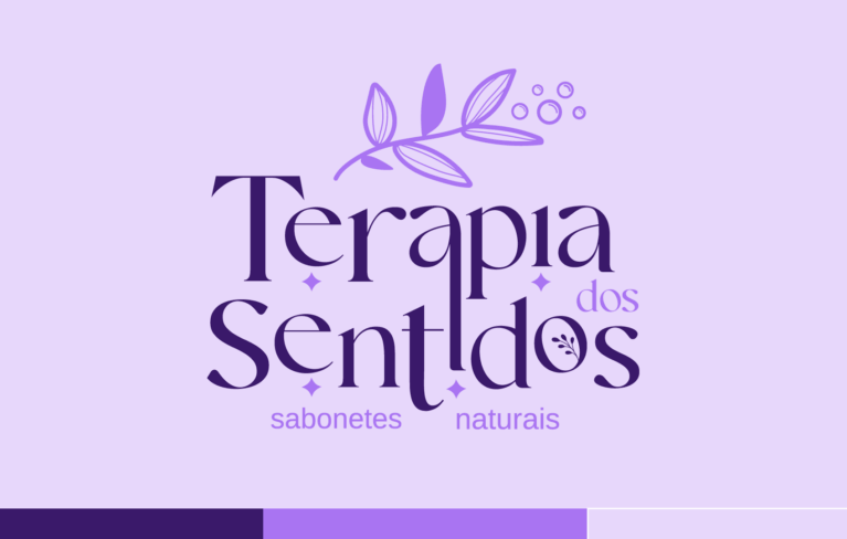 A Terapia dos Sentidos é uma marca de saboaria natural que acredita no poder do autocuidado através de produtos artesanais, veganos e cheios de propósito. Nosso desafio foi criar uma identidade visual que expressasse essa essência sensorial, acolhedora e consciente.